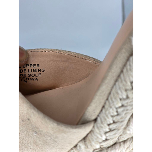 LOFT Beige Espadrille Wedge Sandals Women’s Size 7M - Picture 6 of 7